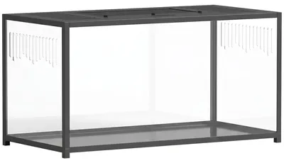 Produktbild von Hamsterkäfig Groß 100 x 50 x 52,5 cm Aluminium Acryl Nagerkäfig mit aufklappbarem Deckel Tiefe Bodenwanne Doppeltür