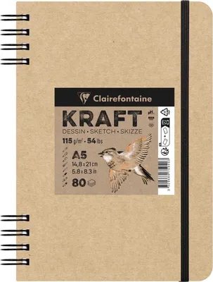 Obrázok produktu pre Clairefontaine 975940C Skicár 80 A5 115 g