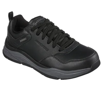 Obrázek produktu pro Skechers pánské outdoorové boty/nízké tenisky HOMBRE černé kožené syntetické nepromokavé Velikost: 421/2