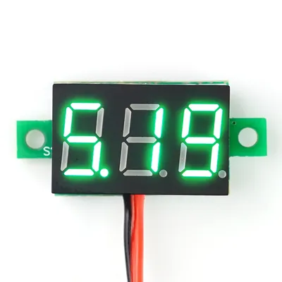 Produktbild von 0,28 Mini Digital-Voltmeter mit LED Anzeige, 3,2-30V, 2-Wire, grün