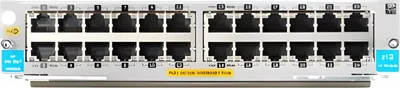 Produktbild von HPE Aruba Networking 24-port 10/100/1000BASE-T PoE+ MACsec v3 zl2 Module, Gigabit Ethernet, 10,100,1000 Mbit/s, 10BASE-T, 100BASE-T, 1000BASE-T, IEEE 802.3, IEEE 802.3ab, IEEE 802.3u, HP 5400R, 261,6 mm