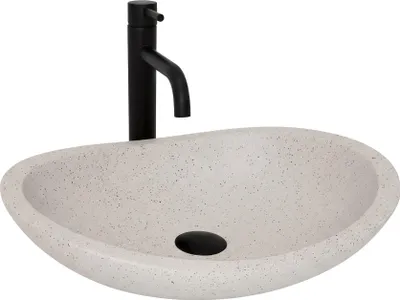 Produktbild von Aufsatzwaschbecken REA Leona Beige 37X46,5X12,5Cm