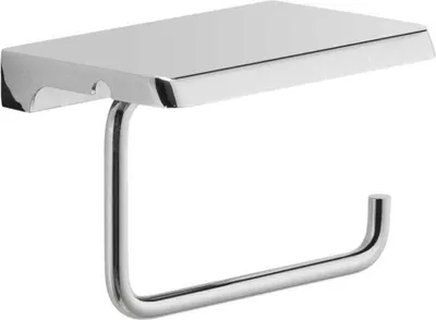 Immagine prodotto di Portarotolo bagno con mensola in acciaio inox cromato