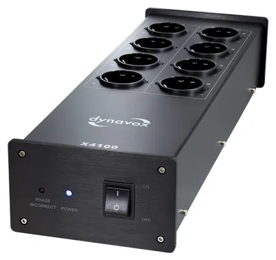 Obrázok produktu pre Dynavox HiFi zásuvková lišta X4100-B čierna 8-cestná 230V 2300W 10A