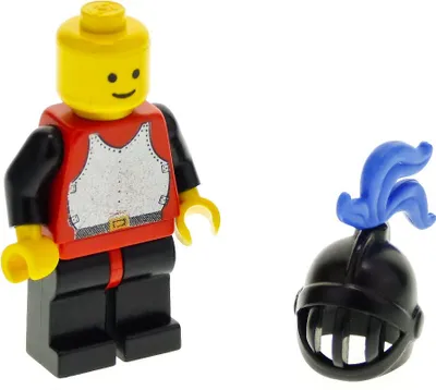 Produktbild von 1x Lego Minifigur Ritter Castle rot Brustplatte Helm Feder blau 973p40c01 cas194