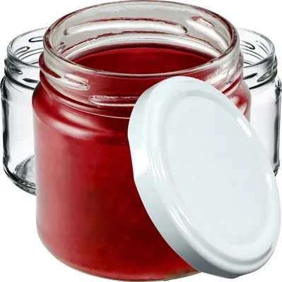 Zdjęcie produktu dla KADAX 100x Słoik Słoiki 200ml Szklany Przetwory Dżem miód + Zakrętki fi66