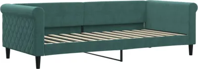 Zdjęcie produktu dla VidaXL 354246, sofa rozkładana, Zielony, Pianka, Metal, Poliester, Poli drewno, Drewno, 2290 mm, 1000 mm