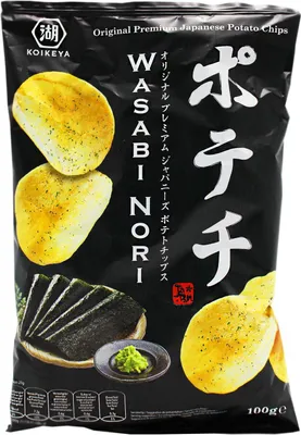 Produktbild von Koikeya Kartoffelchips mit Wasabi Nori Gewürz 100g