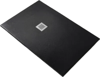 Immagine prodotto di Piatto doccia 70X75 cm Vulcano Line Slim Black in resina sintetica e polvere di marmo con scarico libero - FRASCIO
