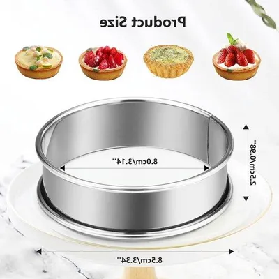 Image de Moule à gâteau en acier inoxydable - Durable et lavable au lave-vaisselle - Lot de 12