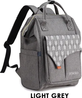 Produktbild von JOSEKO Rucksack Tasche Daypack Light Gray - Praktisch und modisch mit USB-Ladestecker, großer Stauraum und viele Fächer
