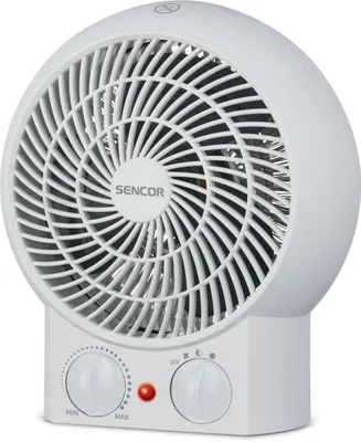 Produktbild von SENCOR SFH 7020WH Teplovzdušný ventilátor, 2 úrovne nastavenia výhrevného výkonu - 1200/2000W, plynulo regulovateľný termostat, funkcia studený vzduch, ochrana proti prehriatiu