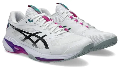 Image de Chaussures de tennis Asics Solution Speed FF4 pour hommes, couleur blanche/rose "Digital Sakura", taille 46