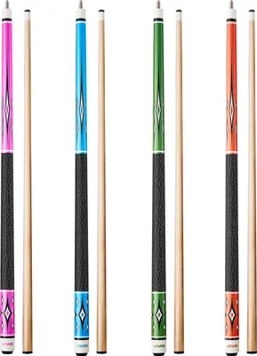 Zdjęcie produktu dla 4-częściowy kij bilardowy VEVOR (1473,2 mm / 510/538/566/595 g) wykonany z drewna klonu kanadyjskiego z pierścieniem łączącym ABS, kij bilardowy odpowiedni do domowego baru, amerykańskiej gry w 9 bil, kij bilardowy