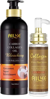 Produktbild von AILKE Kollagen Hautpflege, Karottenöl Lotion, Aufhellungsserum , Kollagen 2 in 1