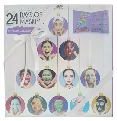 Immagine prodotto di Trattamenti per la pelle Calendario dell'Avvento 24 giorni di maschere 24 X Maschera viso all'argilla