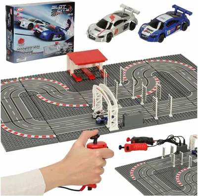 Immagine prodotto di Auto della polizia elettrica pista 2 auto piloti curve blocchi di costruzione GD-02