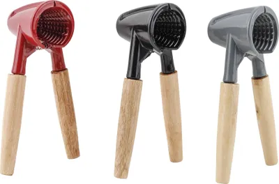 Produktbild von Nussknacker Aluminium mit Holzgriffen Edelstahloptik 18,5 cm