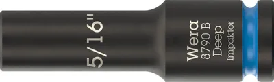 Produktbild von Wera 05005565001, Steckschlüsselbuchse, Schwarz, Blau, 1 Kopf/Köpfe, 3/8", Imperial, 5/16"