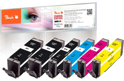 Image de Peach Toner Canon Nr.580XXL/581XXL  MultiPackPlus  REM,KOM