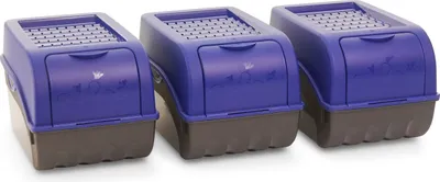 Produktbild von Novaliv 3x Mittel 5L Kartoffelbox marineblau Vorratsbehälter Aufbewahrungsdose Küchen Aufbewahrungsbehälter