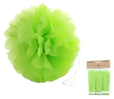 Image de Décoration en papier : pompon vert 25 cm, lot de 3 - Penword