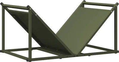 Zdjęcie produktu dla vidaXL Stojak na drewno opałowe oliwkowozielony 70x43x34,5 cm Stal walcowana na zimno