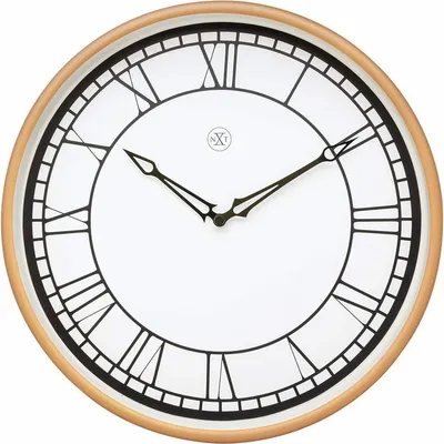 Imagen del producto de NeXtime 7332 - Reloj de cuarzo de mesa o pared, diseño circular, color blanco