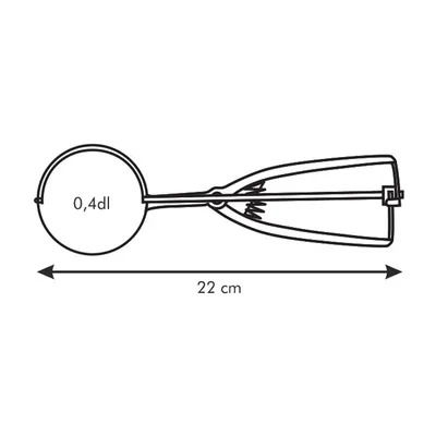 Produktbild von Tescoma 420214, Portionierschaufel, Edelstahl, Edelstahl, 1 Stück(e), 220 mm, 5 cm