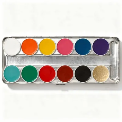 Produktbild von Kryolan Aquacolor FP Palette 12 Farben