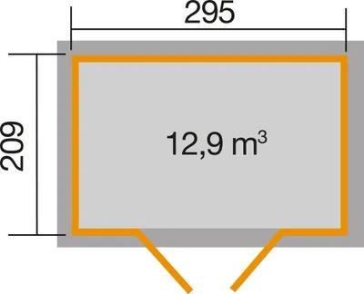 Produktbild von WEKA 226.3021.10400 Gartenhaus/Blockbohlenhaus Luna mit Doppeltür ; Größe: 3 ; Farbgebung: Naturbelassen ; Wandstärke: 21 mm ; Maße (LxBxH): 295 cm x 209 cm x 252 cm ; Seitenwandhöhe: 197 cm