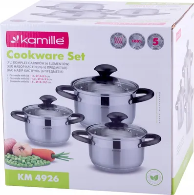 Produktbild von Kochgeschirr Set 6-Teiliges Kochgeschirr Set Induktion Gas