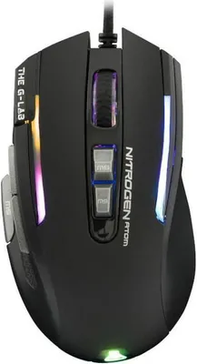 Produktbild von THE G-LAB Kult Nitrogen Atom Hochpräzise kabelgebundene Gaming-Maus - Optischer 4800 DPI Sensor RGB 9 Programmierbare Tasten Ultraleicht Perfekt für MOBA/FPS – Kompatibel mit PC/PS4/Xbox One