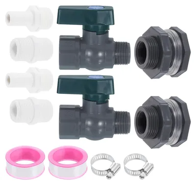 Produktbild von Set von 2 Regentonnenhahn-Kits mit Gartenschlauchadapter