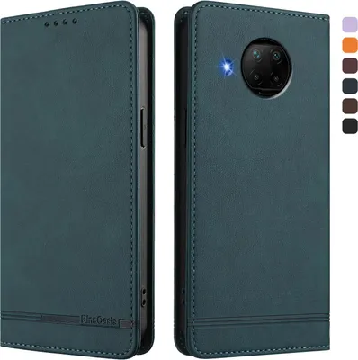 Immagine prodotto di Custodia per Xiaomi Mi 10T Lite, custodia retro in Finto cuoio con supporto e slot per carte Verde