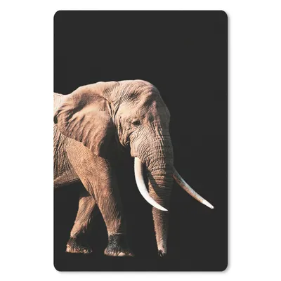 Produktbild von MuchoWow® Mauspad Mousepad Elefant - Schwarz - Grau 18x27 cm - Mousepads - Maus Mat - Pad - Mausunterlage
