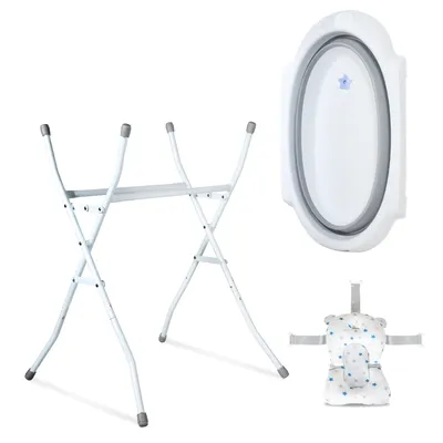 Produktbild von Jopassy Baby Badewanne Set mit Gestell und Badewannensitz - für Neugeborene und Babys