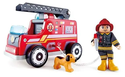 Produktbild von Hape E3024, Feuerwehrauto, 3 Jahr(e), Holz, Rot