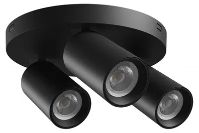 Produktbild von Spectrum Deckenstrahler Madara Altro Schwarz rund Ø22cm max. 3 x 8W GU10 schwenkbar