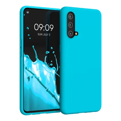Productafbeelding van kwmobile hoesje, compatibel met de OnePlus Nord CE 5G - zachte TPU siliconen hoes - beschermhoes geschikt voor draadloos opladen - Cool Glacier