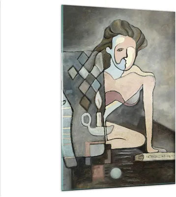 Produktbild von Bilder auf glas - Einteilig - Abstraktion modern - 80x120cm - Glasbilder - Wandbilder - Bilder - zum Aufhängen bereit - Wanddekoration aus Glas - Glas Bilder - Wandbild auf Glas - GPA80x120-3740