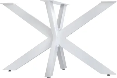 Obrázok produktu pre Priemyselné oceľové nohy stola - rám stola - poškriabaný dizajn | farba: biela | rozmer: 120x68x71 cm