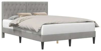 Immagine prodotto di Struttura del letto Grigio Chiaro 120 x 200 cm Velluto