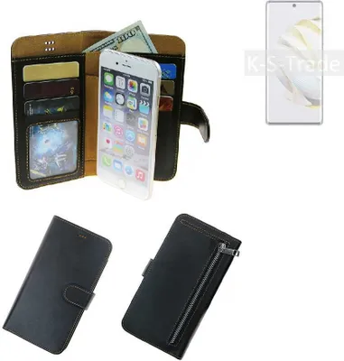 Produktbild von K-S-Trade Schutz Hülle kompatibel mit Huawei nova 10 Klapphülle Case Phone cover Slim Handytasche Handy Hülle schwarz aus Kunstleder (1 Stk)