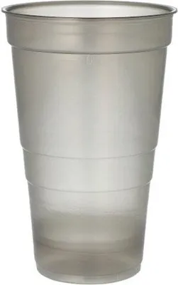 Produktbild von Mehrweg-Trinkbecher PP 0,5 l Ø 9,5 cm · 14,4 cm grau