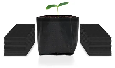 Productafbeelding van Zaadkweekzakken, 1 gallon, verpakking van 50, biologisch afbreekbare plantenbakken