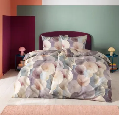 Produktbild von Estella Mako-Satin Bettwäsche 155x220 Pamela Punkte Bälle beige taupe 4831-985