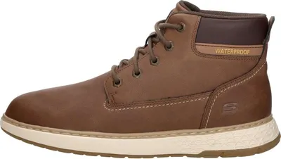 Image de Skechers Relaxed Fit: Garlan - Deno Veterschoenen Hoog - Cognac - Maat 45