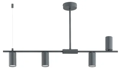 Obrázek produktu pro Závěsné svítidlo URANOS, šedé, 4xGU10x15W, kov, rozměry: 46x82x10 cm, IP20, Alfa
