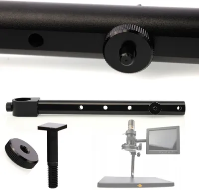 Obrázek produktu pro Rosfix Držák 280 mm pro Digitální Mikroskopický Displej – Nastavení 360° | Průměr 25 mm | Kompatibilní Se Stojany Mikroskopů